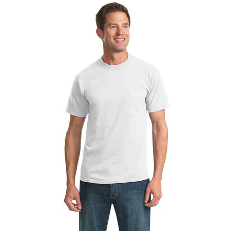 JERZEES -  Heavyweight Blend 50/50 Cotton/Poly Pocket T-Shirt.  29MP