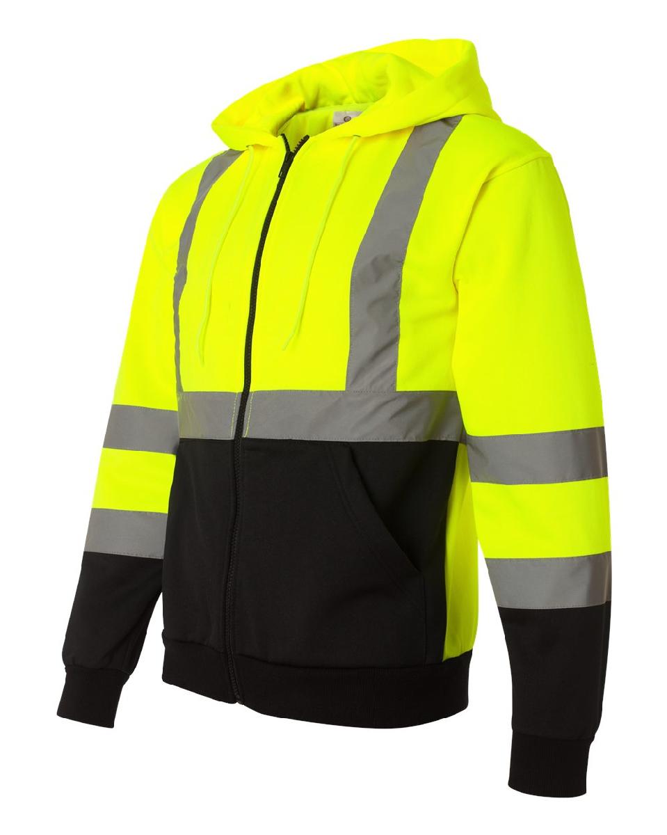 ML Kishigo - Hi-Vis Hooded Full-Zip Sweatshirt - JS102-104