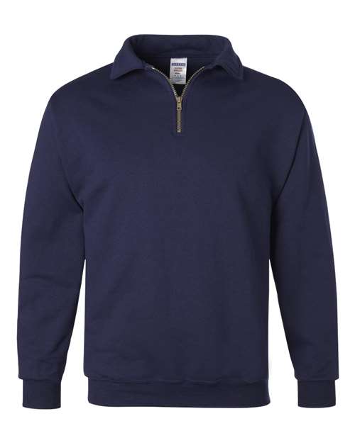 Super Sweats NuBlend Quarter-Zip Cadet Collar Sweatshirt.  ODGDW-4528MR-NV