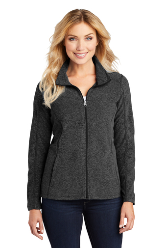 Port Authority Ladies Heather Microfleece Full-Zip Jacket. L235