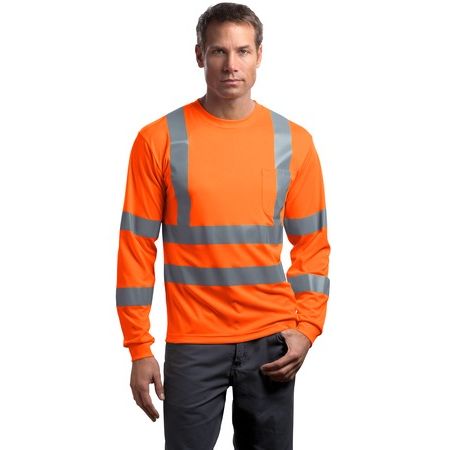 CornerStone - ANSI 107 Class 3 Long Sleeve Snag-Resistant Reflective T-Shirt. CS409