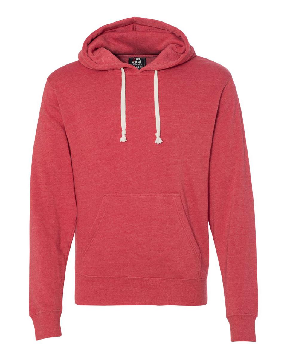 J America Adult Triblend Pullover Fleece Hood