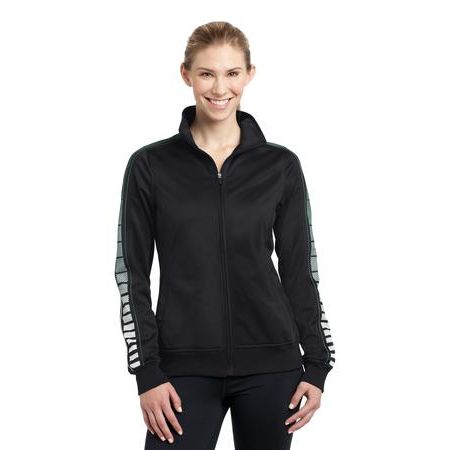 Sport-Tek &#174;  Ladies Dot Sublimation Tricot Track Jacket. LST93