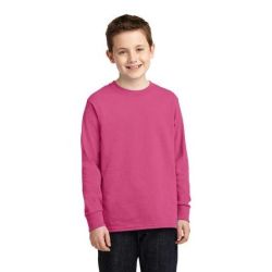 Port & Company &#174;  Youth Long Sleeve 5.4-oz 100% Cotton T-Shirt. PC54YLS