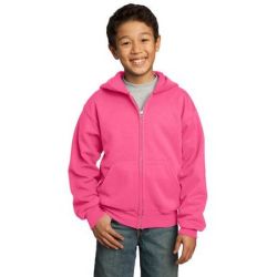 Port & Company &#174;  - Youth Full-Zip Hooded Sweatshirt.  PC90YZH