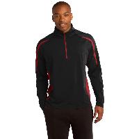 Sport-Tek &#174;  Sport-Wick &#174;  Stretch 1/2-Zip Colorblock Pullover. ST851